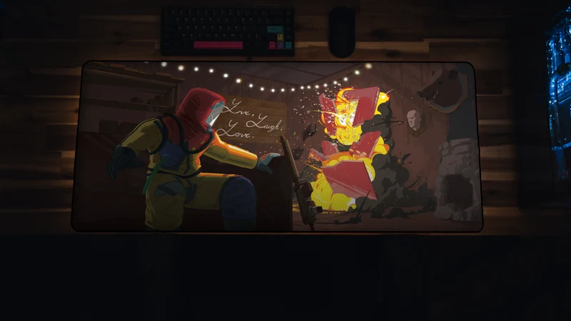 "Live, Laugh, Loot" — Rust Deskmat