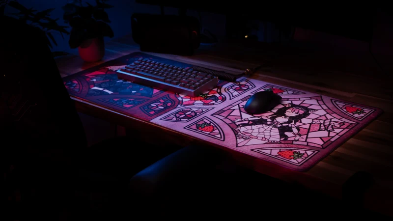 "Stained Glass" — Rev x Strawb Deskmat