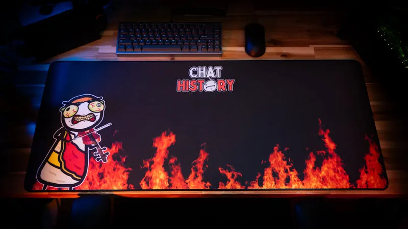 "Fiddlin' Nero" — Chat History Deskmat