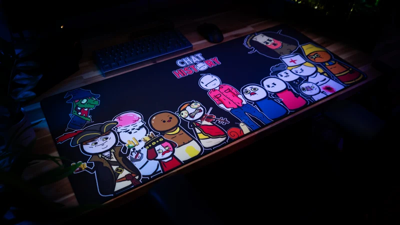 "The Gang" — Chat History Deskmat