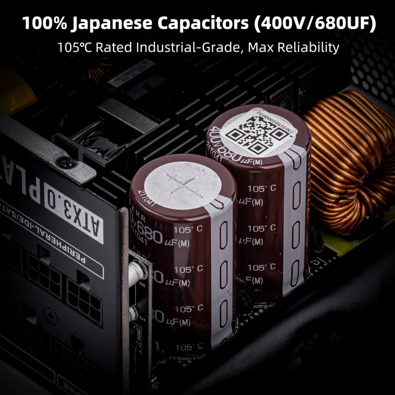 80+ Platinum 1000/1300 Watt ATX 3.0 Fully Modular Power Supply Includes a FREE 12VHPWR Cable