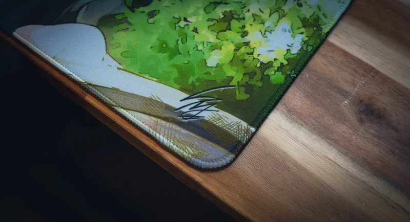 "Midnight Petals" — Cherry Blossom Deskmat