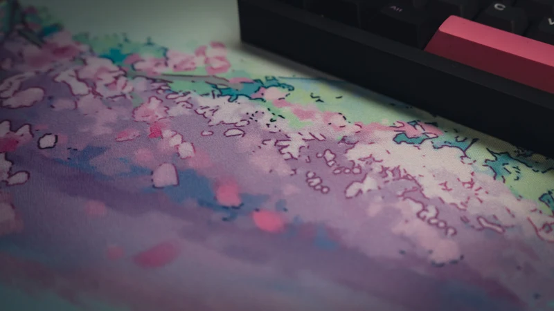 "Fuji Bloom" — Cherry Blossom Deskmat