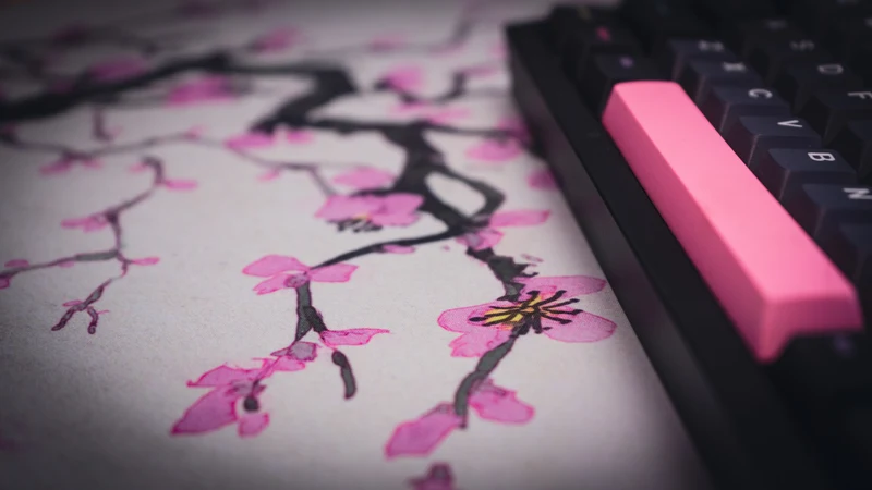 "Whispers of Sakura" — Cherry Blossom Deskmat