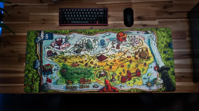 "Battle Plans" — Rust Deskmat