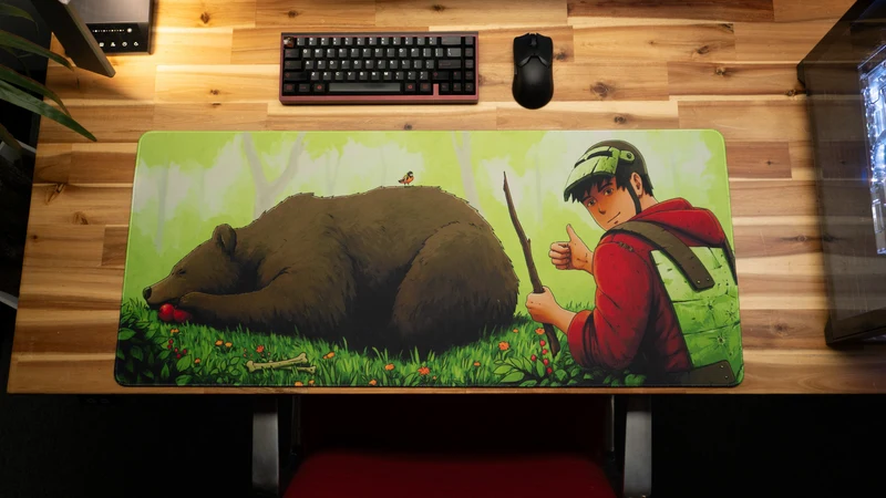 "Poking the Bear" — Tesla Deskmat