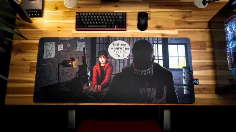 "Locked Up" — Tesla Deskmat