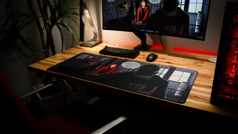 "Locked Up" — Tesla Deskmat