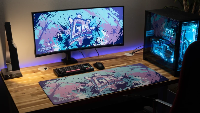 "Cotton Candy" — Glo Navy Deskmat