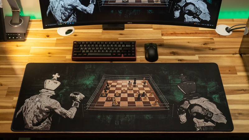 "Chessboxing Champ" — MovingwithMat Deskmat
