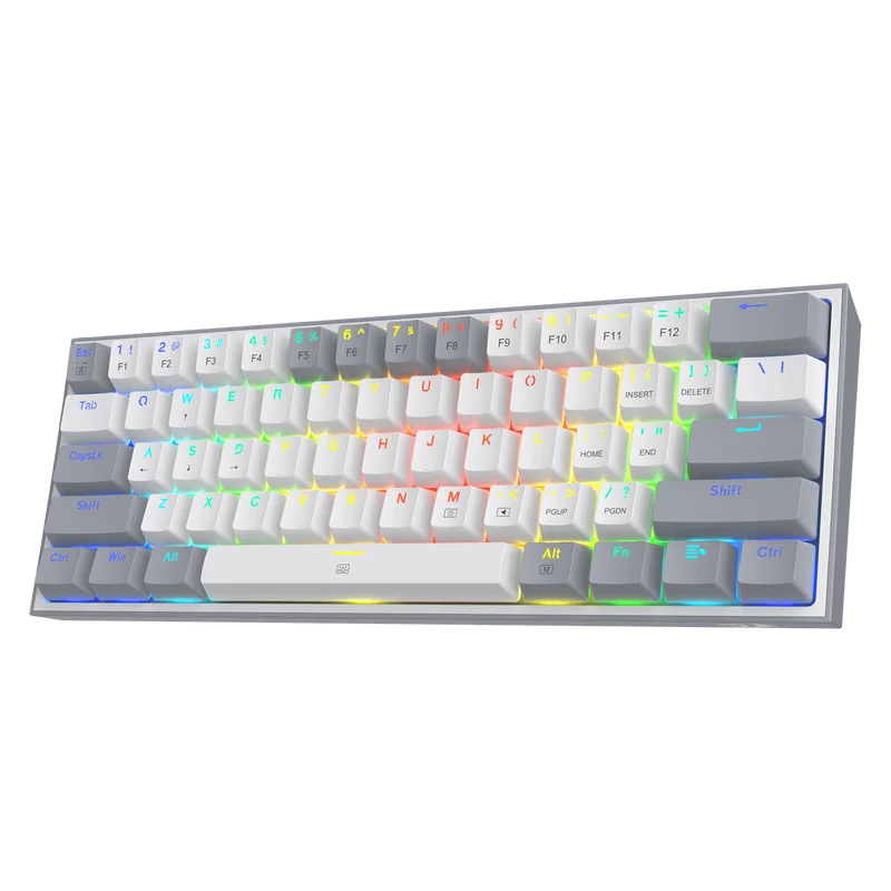 FIZZ K617 60 White & Grey Small Mechanical keyboard