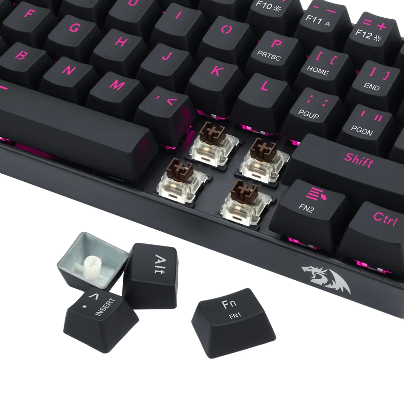 Redragon K630 60% Keyboard Pink LED Backlit