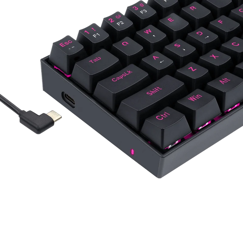 Redragon K630 60% Keyboard Pink LED Backlit