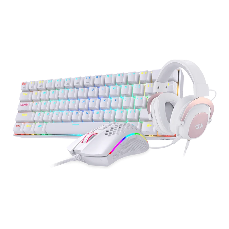 K530 PRO 60% RGB Wireless Mechanical Keyboard M808 Lightweight RGB Mouse & H510 Gaming Headset Bundle