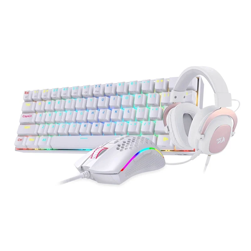 K530 PRO 60% RGB Wireless Mechanical Keyboard M808 Lightweight RGB Mouse & H510 Gaming Headset Bundle