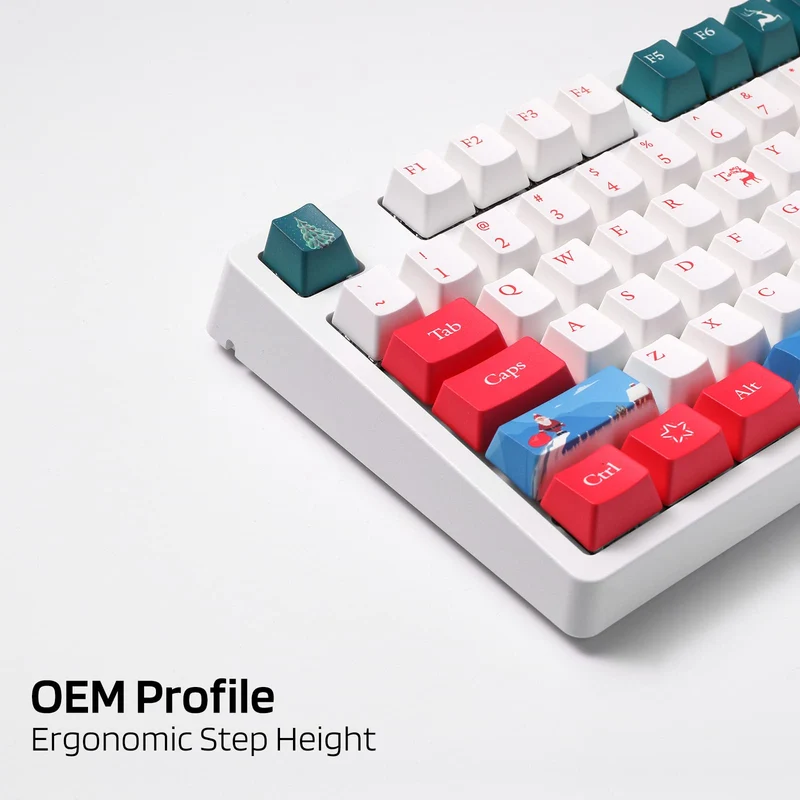 (Only Keycaps) Redragon X LTC PBT 108 Keycaps Set, Thick PBT Keycaps for Mechanical Keyboard (Christmas Limited Edition)
