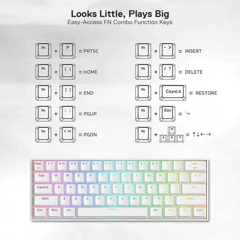 DRACONIC K530 PRO WHITE (Brown Switches)