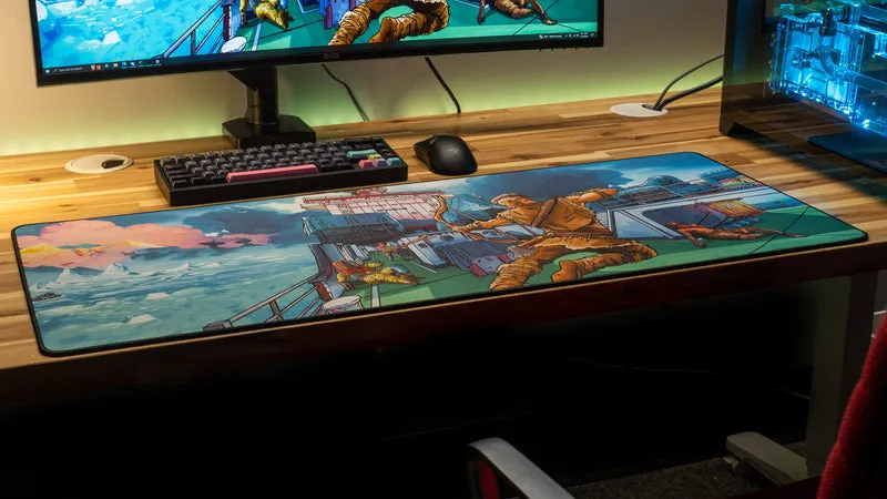 "Posty vs Cargo" — Rust Deskmat