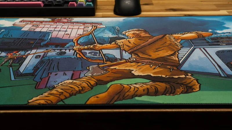 "Posty vs Cargo" — Rust Deskmat