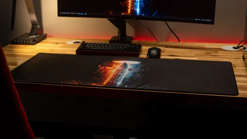 "Fire and Ice" — Rust Deskmat