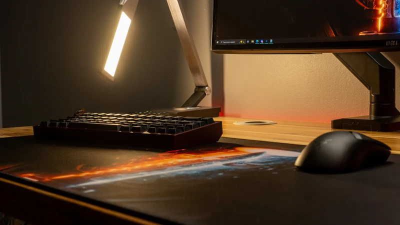 "Fire and Ice" — Rust Deskmat