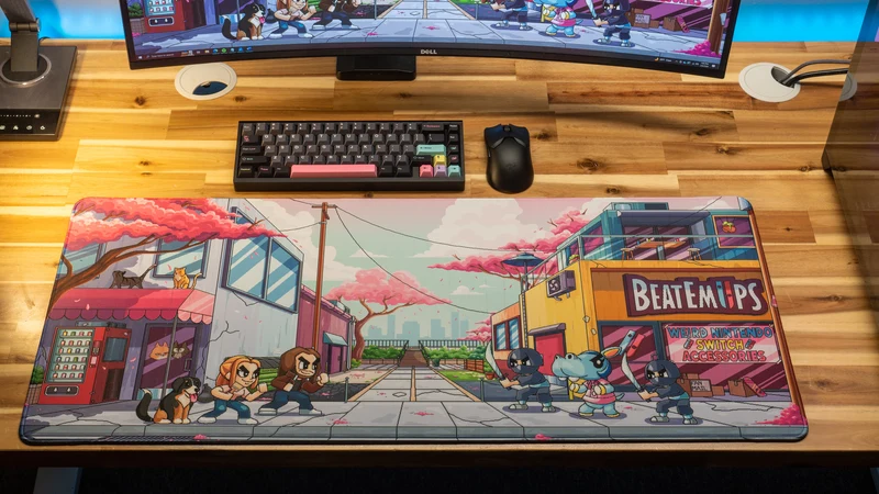 "The BEATEMUP Video Game Deskmat" — Beatemups Deskmat