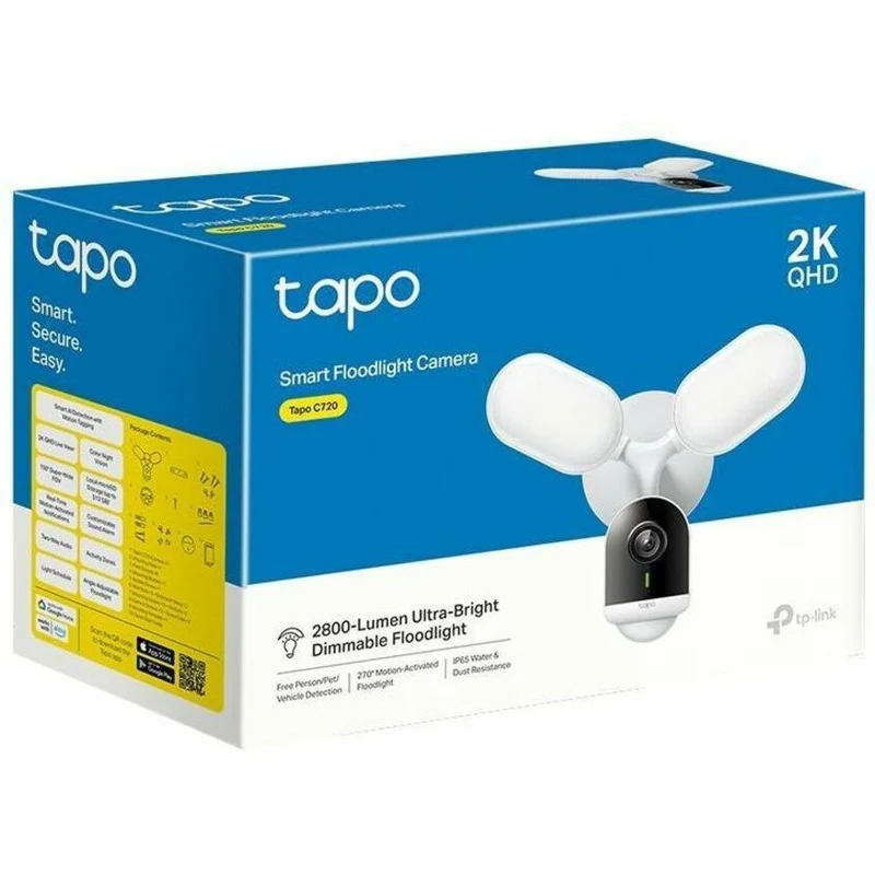 Caméra réseau intérieure/extérieure 720K 4 mégapixels Tapo C2 - Couleur - Projecteur TAPO C720