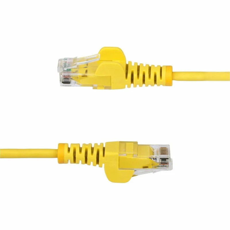 Câble Ethernet CAT5 fin jaune StarTech.com de 6 m, RJ45 fin sans accroc, UTP, LSZH, cuivre nu 28 AWG, cordon de raccordement réseau fin, testé Fluke N6PAT5YLS