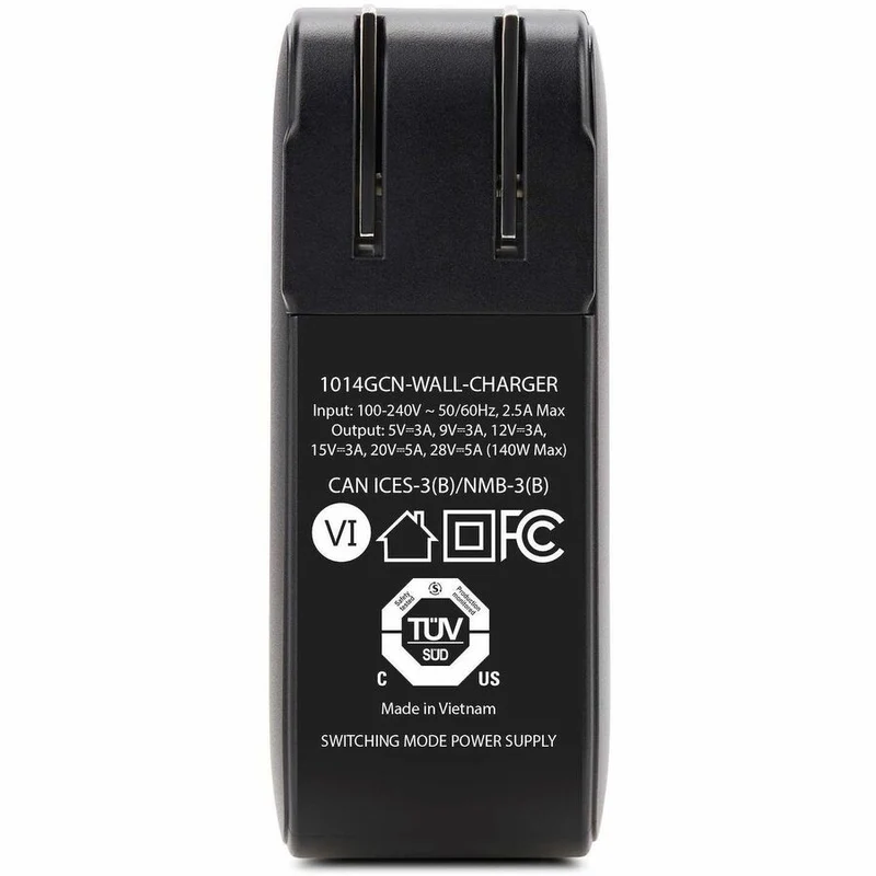 Chargeur mural USB-C 140 W StarTech.com, certifié USB-IF, adaptateur secteur de charge portable GaN PD 3.1, câble USB-C vers USB-C de 6 m 1.8GCN-WALL-CHARGER