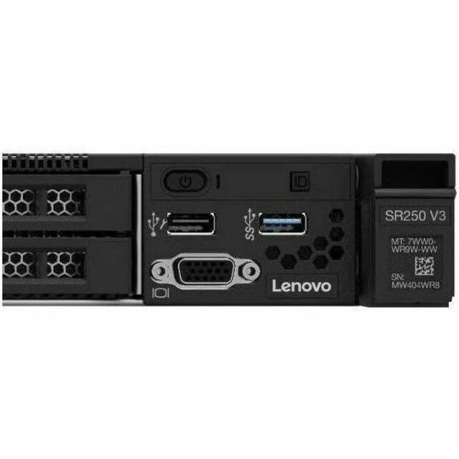 Serveur rack 250U Lenovo ThinkSystem SR3 V7 1001DCL1NA - 1 x Intel Xeon E-2478 2.80 GHz - 32 Go de RAM - 6.72 To SSD - (2 x 480 Go, 3 x 1.92 To) Configuration SSD - Contrôleur Serial ATA 7DCL1001NA