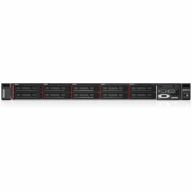 Serveur rack 250U Lenovo ThinkSystem SR3 V7 1001DCL1NA - 1 x Intel Xeon E-2478 2.80 GHz - 32 Go de RAM - 6.72 To SSD - (2 x 480 Go, 3 x 1.92 To) Configuration SSD - Contrôleur Serial ATA 7DCL1001NA