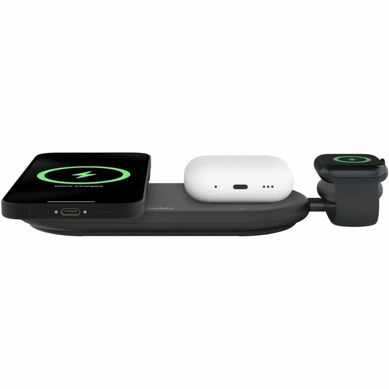 Chargeur magnétique sans fil Belkin BoostCharge Pro 3 en 1 avec Qi2 15 W WIZ022TTBK