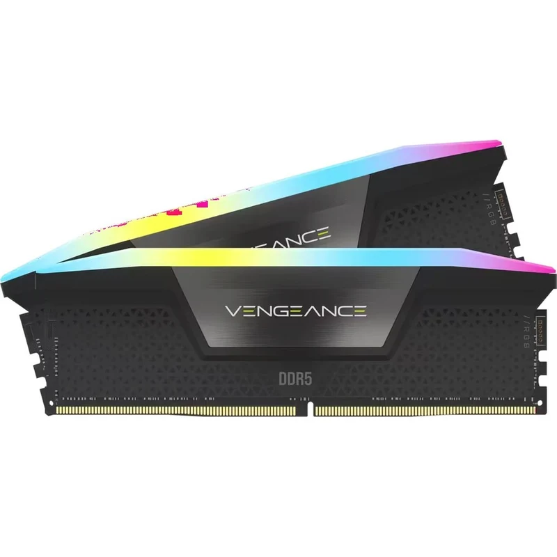 Kit de mémoire Corsair Vengeance RGB 32 Go (2 x 16 Go) DDR5 DRAM 6400 36 MHz C32 - Noir CMH5GX2M6400B36CXNUMX