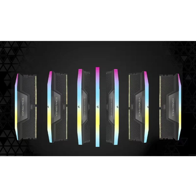 Kit de mémoire Corsair Vengeance RGB 32 Go (2 x 16 Go) DDR5 DRAM 6400 36 MHz C32 - Noir CMH5GX2M6400B36CXNUMX