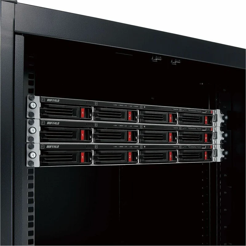 BUFFALO TeraStation 3430RN NAS à 2 baies partiellement rempli, montage en rack, disque dur 8 To (2 x 4 To) inclus, iSCSI 2.5 GBE, conforme TAA TS3430RN0802
