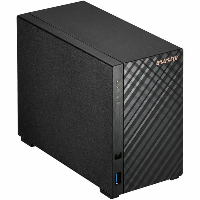 Asustor Drivestor 2 Lite AS1102TL, boîtier NAS 2 baies pour stockage réseau, 1.7 GHz Quad Core, port 1 GbE, 1 Go de RAM DDR4, stockage en réseau pour le stockage en cloud (sans disque) AS1102TL