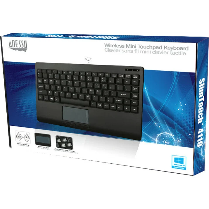 Mini clavier tactile sans fil Adesso WKB-4110UB