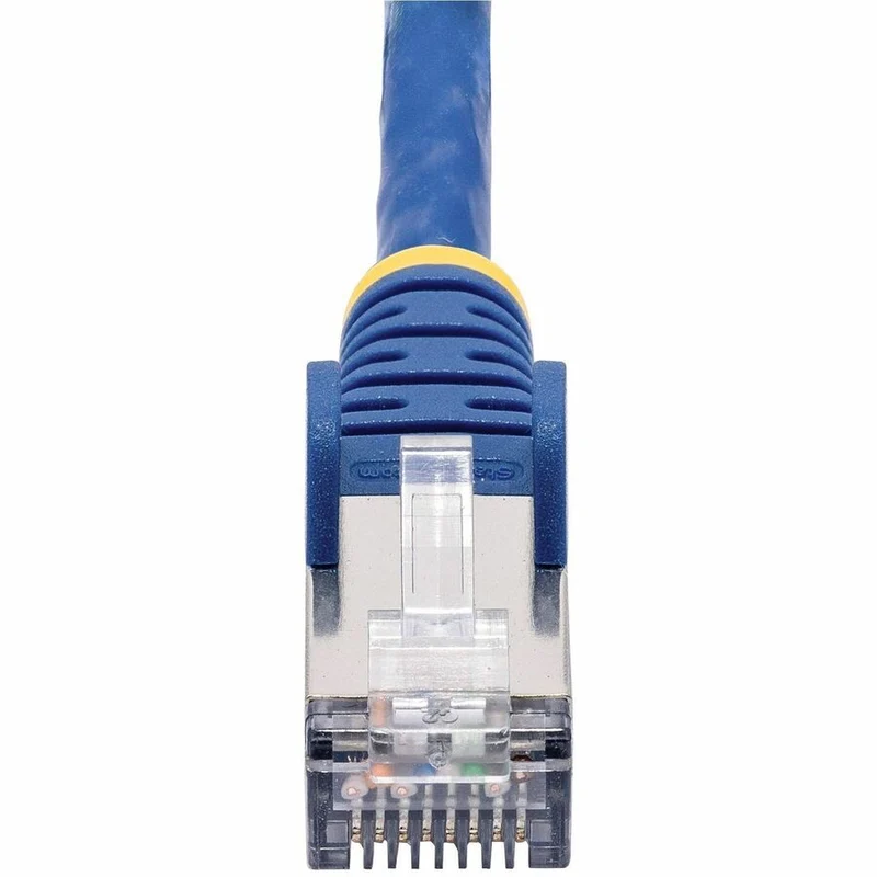 Câble Ethernet CAT6 bleu StarTech.com de 8 cm, RJ45 anti-accroc, 25G/40G 2000 MHz, PoE 100 W, S/FTP, cuivre nu pur 26 AWG, cordon de raccordement réseau LSZH NLBL-6IN-CAT8-PATCH