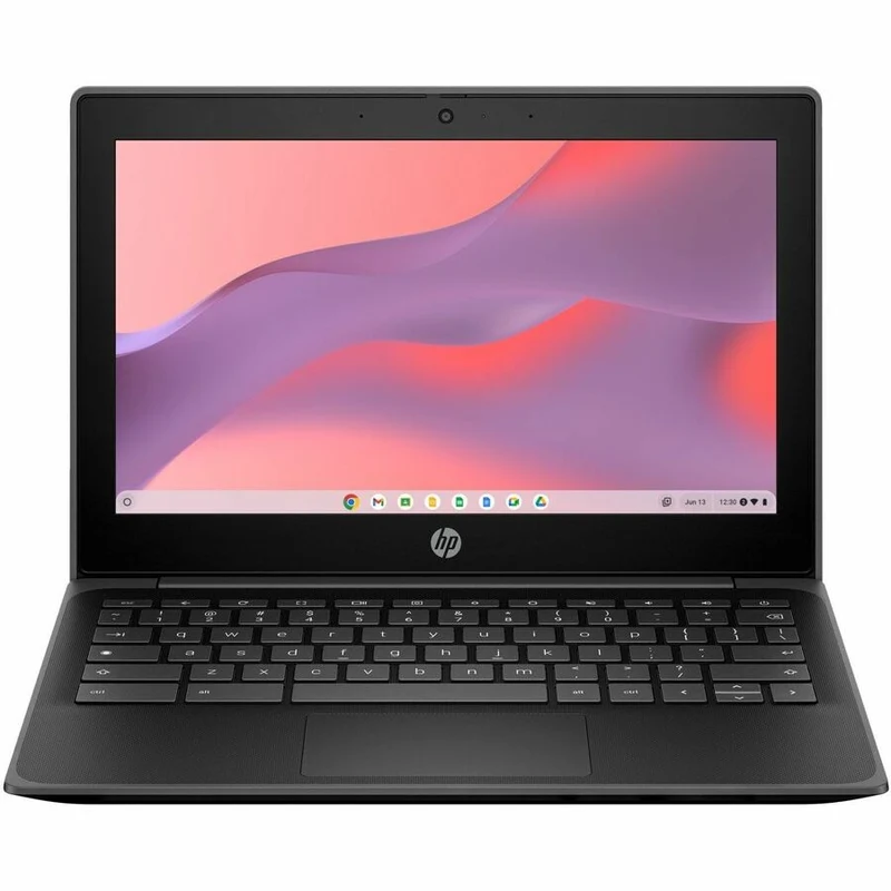 Chromebook HP Fortis G10 11.6" - HD - Intel N-Series N100 - 8 Go - Mémoire Flash 64 Go - Clavier Anglais - Jack Black 9R3B6UT#ABA