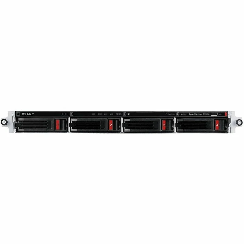 BUFFALO TeraStation 3430RN NAS à 4 baies en rack 32 To (4 x 8 To) Disque dur inclus 2.5 GBE iSCSI conforme TAA TS3430RN3204