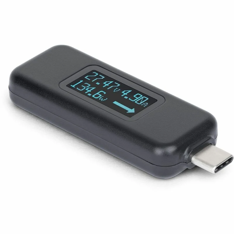 StarTech.com Testeur d'alimentation USB-C, multimètre de tension/courant bidirectionnel, 240 W PD EPR, OLED numérique, testeur de puissance de câble/port USB-C portable USBC-PWRTESTER