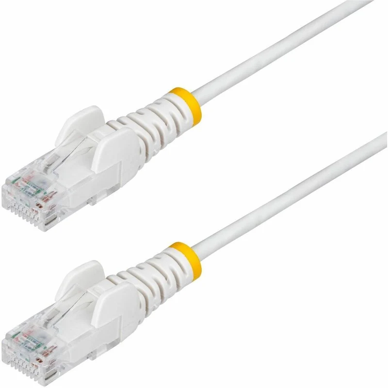 Câble Ethernet CAT10 fin blanc de 6 m StarTech.com, RJ45 fin sans accroc, UTP, LSZH, cuivre nu 28 AWG, cordon de raccordement réseau fin, testé Fluke N6PAT10WHS