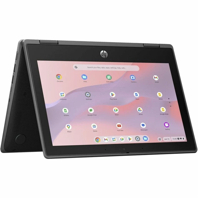 Chromebook convertible 360 en 5 robuste à écran tactile HP Fortis x11.6 G2 1" - HD - Intel N-Series N100 - 8 Go - Mémoire flash 64 Go - Clavier bilingue - Jack Black 9R398UT#ABL