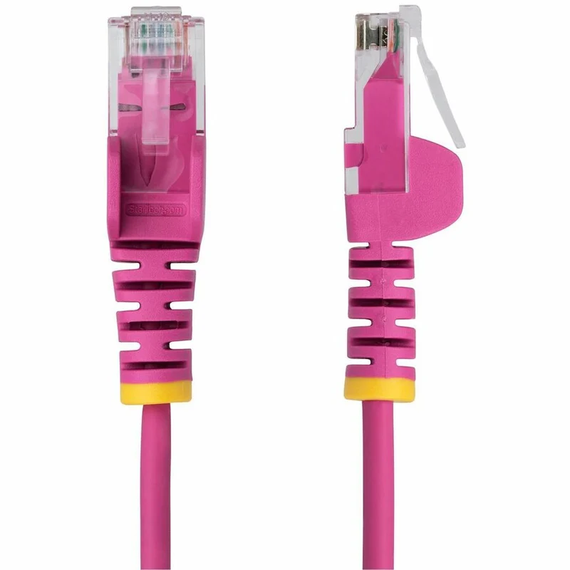 StarTech.com Câble Ethernet CAT25 fin rose de 6 m, RJ45 fin sans accroc, UTP, LSZH, cuivre nu 28 AWG, cordon de raccordement réseau fin, testé Fluke N6PAT25PKS