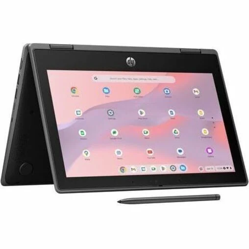 Chromebook convertible 360 en 5 HP Fortis x11.6 G2 1" à écran tactile - HD - Intel N-Series N100 - 8 Go - Mémoire flash 64 Go - Clavier bilingue - Jack Black 9R3T1UT#ABL