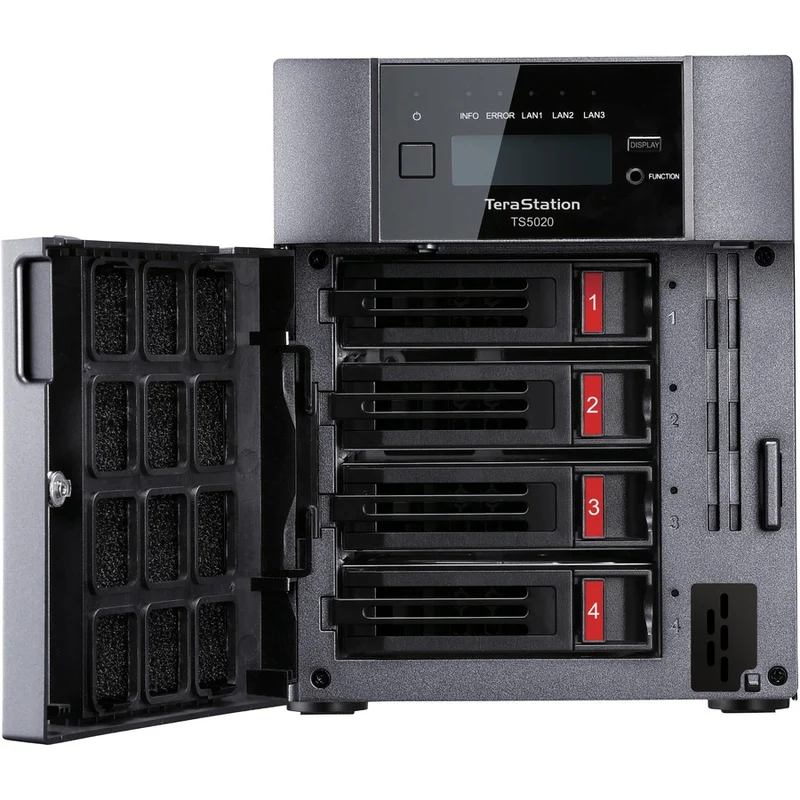Stockage NAS de bureau professionnel BUFFALO TeraStation 5420 à 4 baies de 48 To (4 x 12 To) Disques durs inclus TS5420DN4804