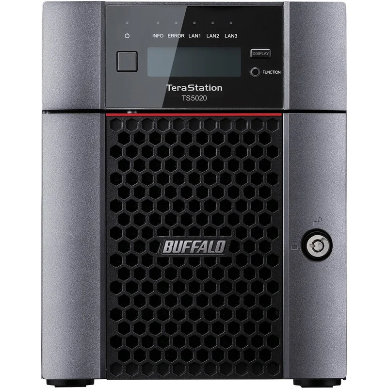 Stockage NAS de bureau professionnel BUFFALO TeraStation 5420 à 4 baies de 48 To (4 x 12 To) Disques durs inclus TS5420DN4804