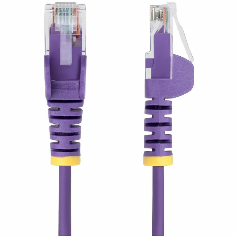 StarTech.com Câble Ethernet CAT25 fin violet de 6 m, RJ45 fin sans accroc, UTP, LSZH, cuivre nu 28 AWG, cordon de raccordement réseau fin, testé Fluke N6PAT25PLS