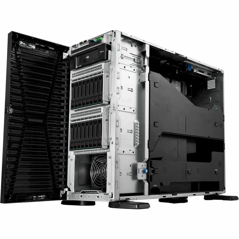 Serveur tour HPE ProLiant ML110 G11 4.5U - 1 x Intel Xeon Silver 4514Y 2 GHz - 64 Go de RAM - 1.92 To SSD - (2 x 960 Go) Configuration SSD - Contrôleur Serial ATA, Serial Attached SCSI (SAS) P71687-005
