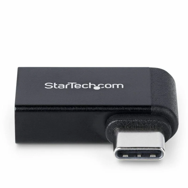 StarTech.com Adaptateur USB-C vers USB-A à angle droit, USB 5 Gbit/s, adaptateur compact USB-C mâle vers USB-A femelle, boîtier métallique durable, M/F USB31CAADGCPRA